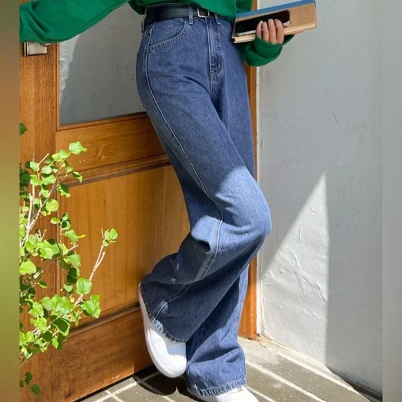 SHEIN Blue Flare & Wide Leg Jeans - Picture 3 of 4